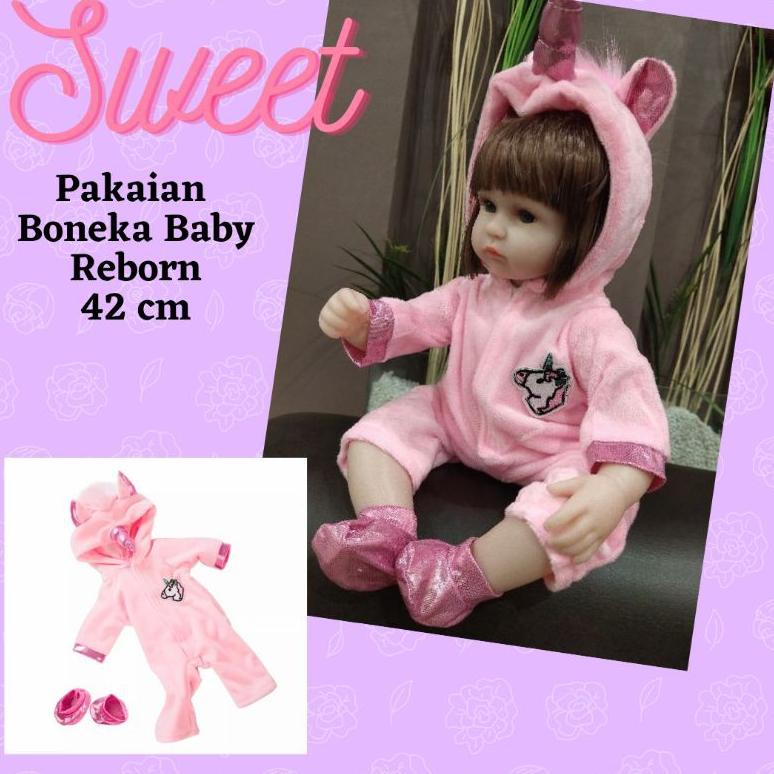 [PRODUK BC89I] Aksesoris Pakaian Baju Topi Sepatu Boneka Reborn 38 cm, 42 cm, 45 cm, 48 cm JTE