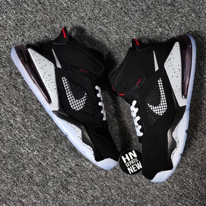 Nike Jordan Mars 270 Black Metallic Silver Grey Sepatu Basket Emfadedid