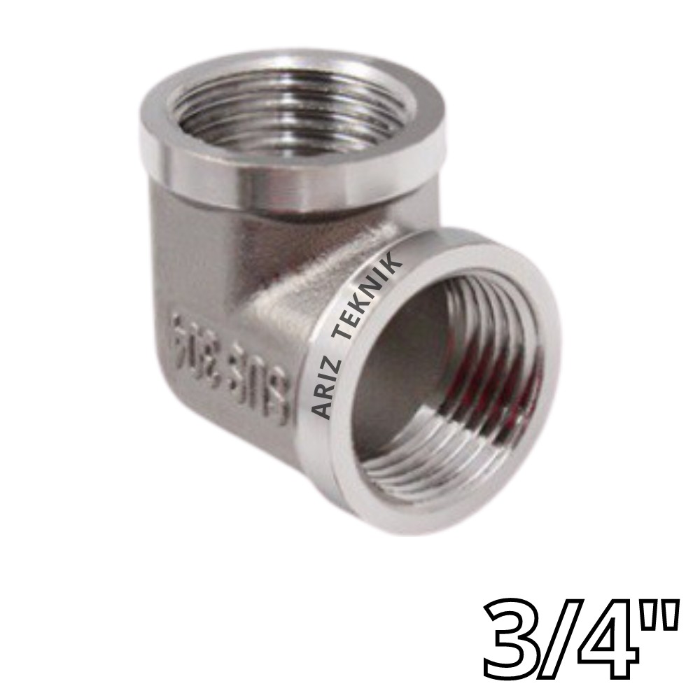 Knee Elbow Stenlis Sambungan Pipa Drat Dalam  Konektor Sok Siku Fitting Adapter Sock Stainless Pipe