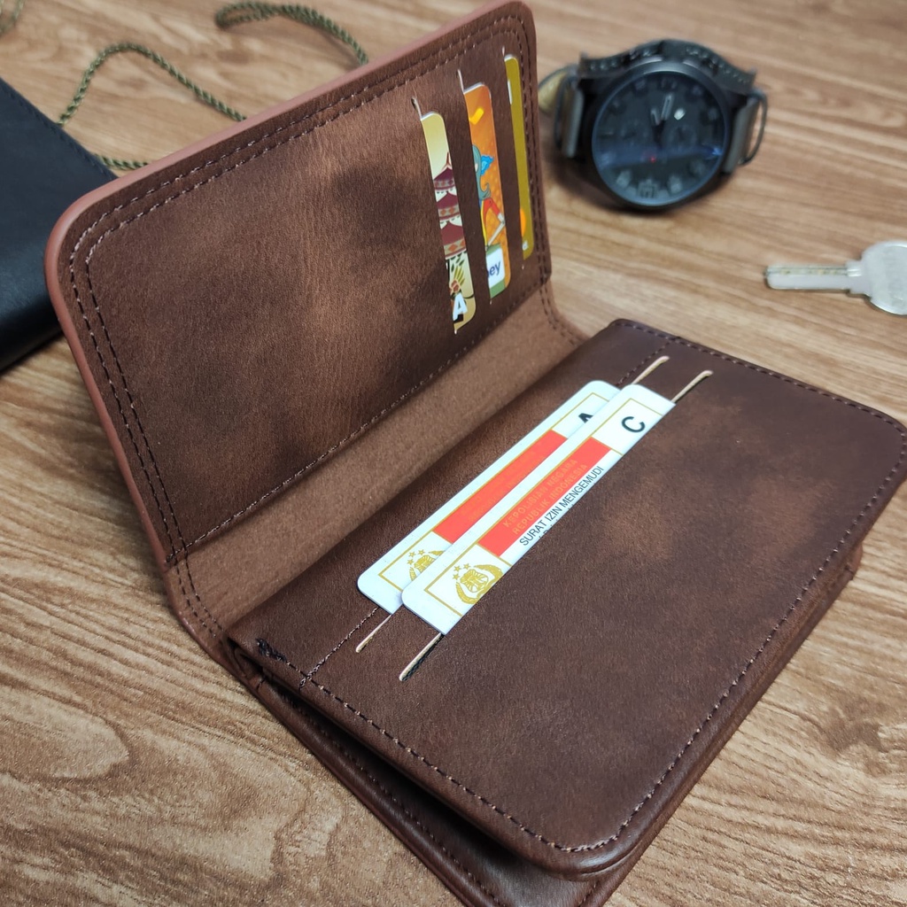 Dompet kulit model 3/4