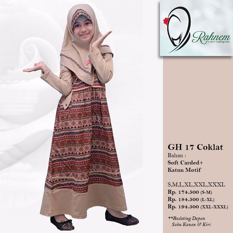 BAJU MUSLIM ANAK PEREMPUAN / RAHNEM GH - 17 / FASHION MUSLIM