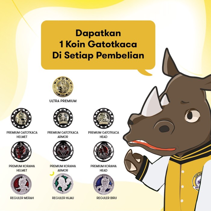 

d201nhd Paket 6Pcs Edisi Gatotkaca Koin| Larutan Penyegar Cap Badak Rasa Leci - Leci Ds201Fs