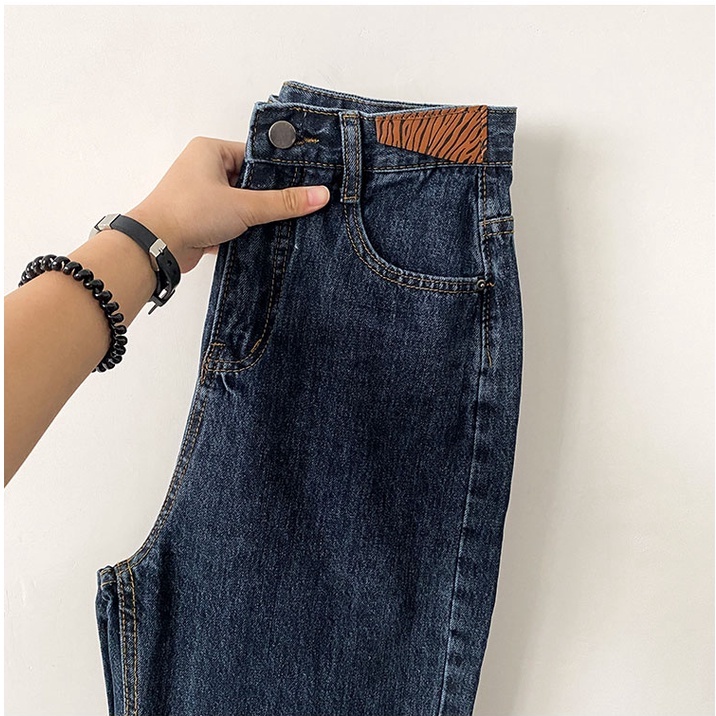 Highwaist Loose Jeans Wanita Kulot Boyfriend Jeans Wanita Korea