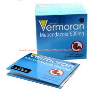 Vermoran Mebendazole 500mg Tablet Kunyah Obat Cacing Fermoran Meben Dazole