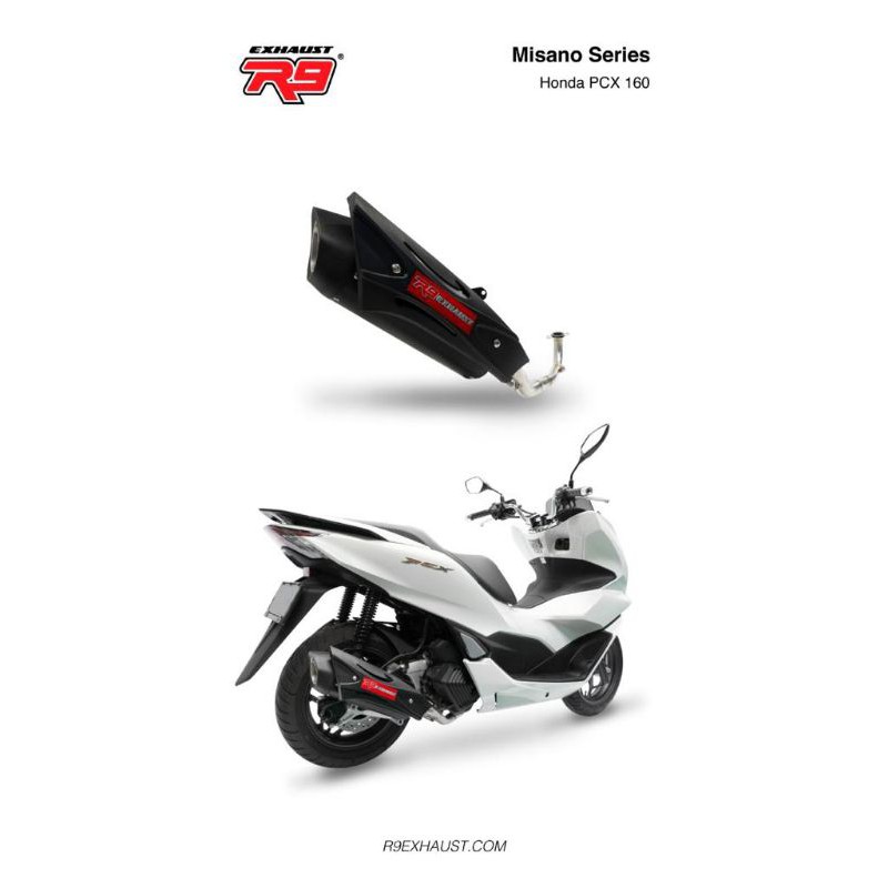 Knalpot R9 Exhaust Misano Series Honda PCX NEW 160 ORIGINAL PCX 160