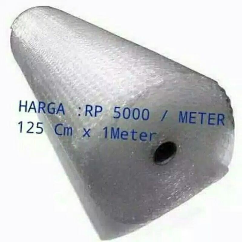 

Jual Per Meter Bubble Wrap 125cm x 100cm Putih/Hitam