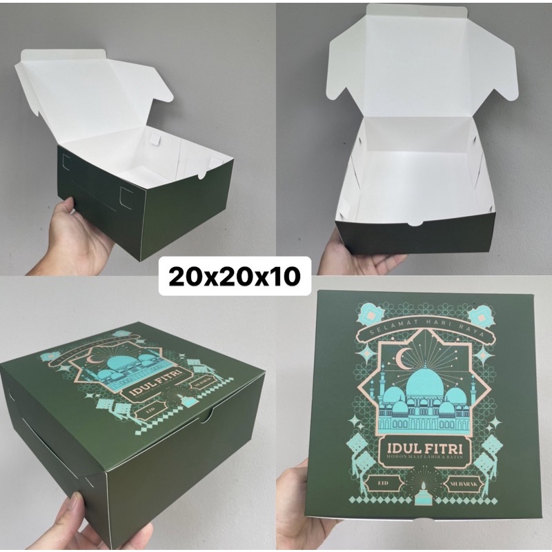 

dus 20x20x10 idul fitri lebaran tema masjid biru + Tag (Harga untuk 5 pcs dus)