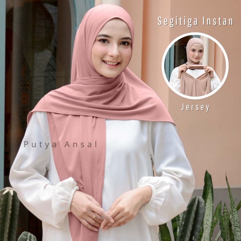 Jilbab segitiga instan Jersey Terbaru Kekinian Hijab Instant Jersy