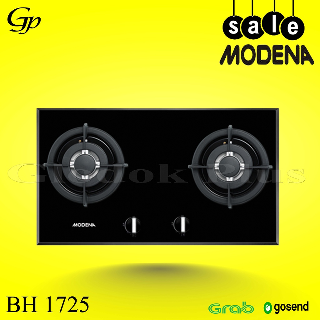 MODENA CRISTA BH 1725 - Kompor Tanam Built-In Hob Gas 70 cm, 2 Burners