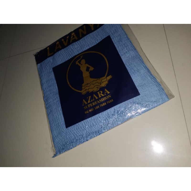 PASHMINA CRINKLE CRIMP COTTON SHAWL HIJAB PASMINA CRINKLE RAWIS NEGRO_WARNA1-Crinkle BIRU JEANS