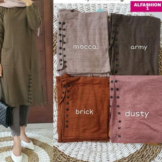 ♛ Soula Tunik / Kiwi Tunik - Tunik Kaos Rajut LD100 Melar / R.12 - 199 ✪