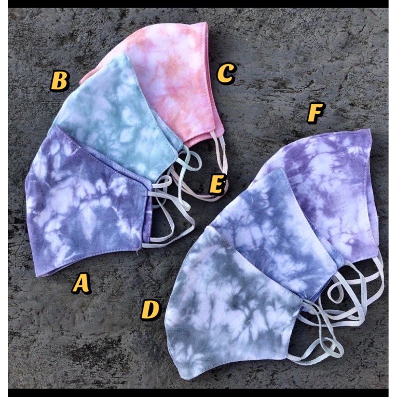  Masker  Tiedye Masker  Kain  Masker Kain Tie Dye  Masker  