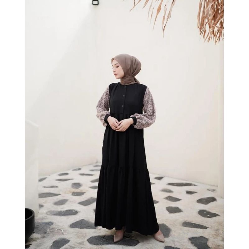 HAWARI FASHION - AZMA DRESS - DRESS BRUKAT KONDANGAN WANITA REMAJA MUSLIM KEKINIAN - BAJU GAMIS HITAM WANITA TERBARU 2023 – GAMIS BRUKAT ANAK PEREMPUAN – DRESS KOREA – DRESS IMPORT – DRESS PESTA – DRESS BUSUI – DRES – PAKAIAN WANITA