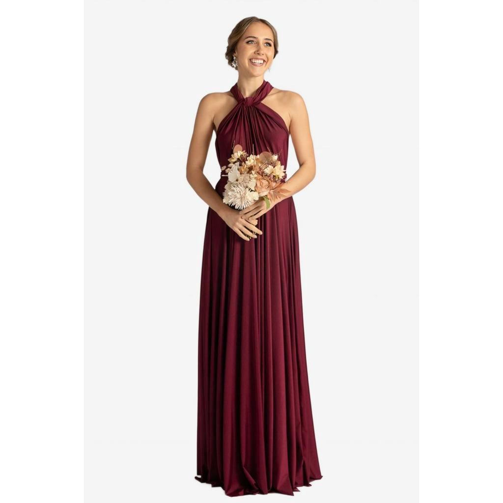 READY Dress Pesta Premium Gaun Kondangan Multiway Dress Convertible Infinity Dress Bridesmaid Maroon