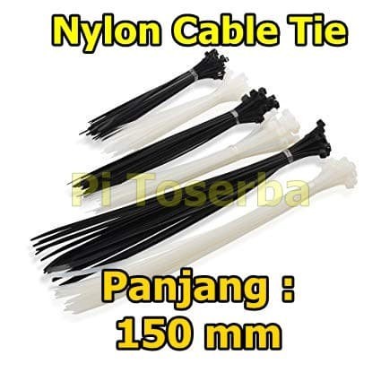 Kabel Tis 150 mm 15 cm x 2.5 mm Cable Tie Ties Pengikat 15cm 100 Pcs