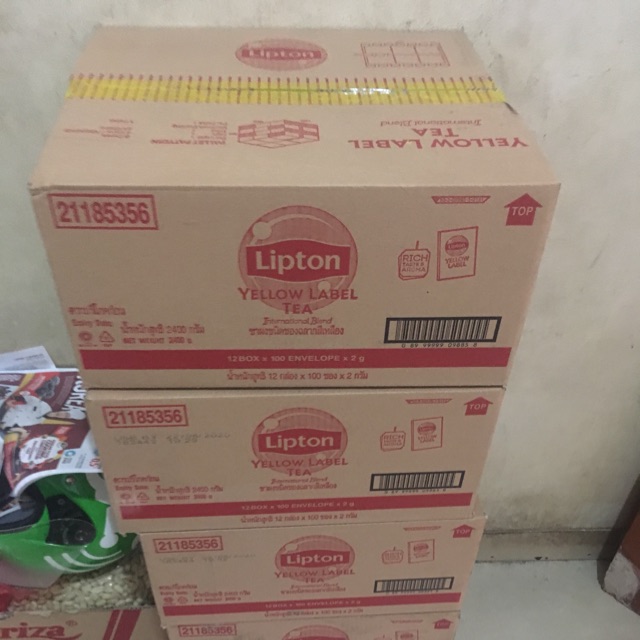 Teh lipton yellow label tea envelope