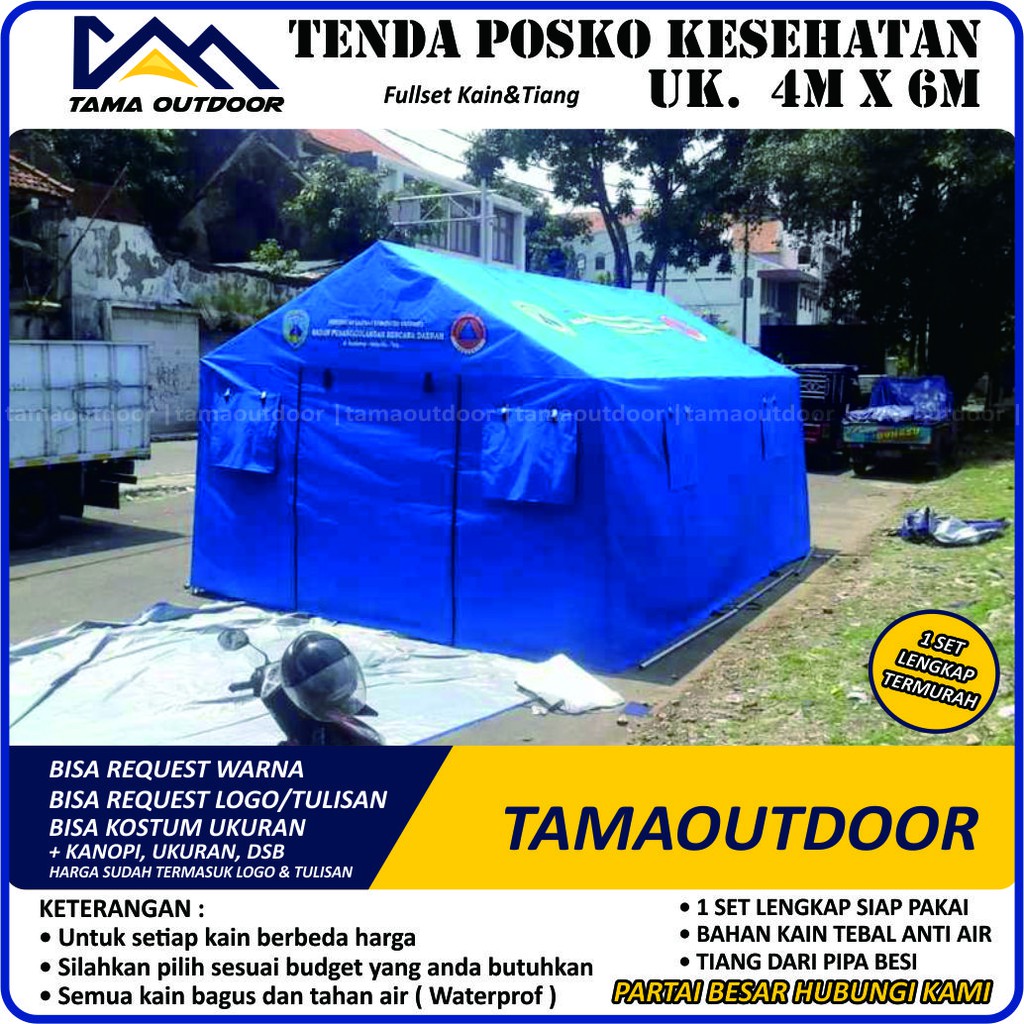 Tenda Posko Bpbd Kesehatan - Pengungsi Uk 4M x 6M Rumah
