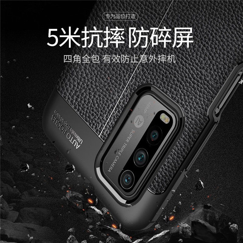 Case Xiaomi Redmi 9T New Casing Auto Focus Leather + Tempered Glass Full Layar