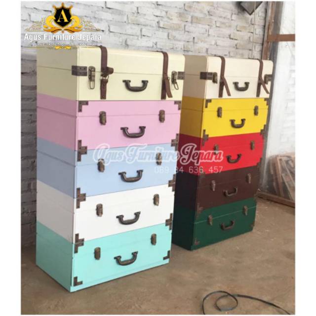 NAKAS KOPER VINTAGE SHABY & KLASIK (nakas hias meja console bufet nakas laci)