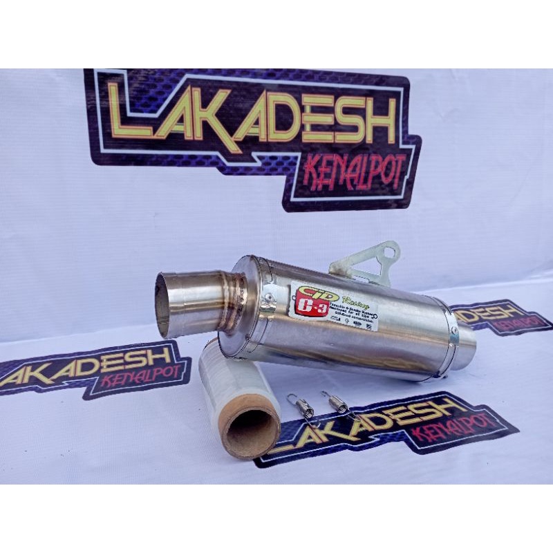 SILENCER (ONLY) KNALPOT CLD C3 (INLET 38/50) BEAT MIO VARIO AEROX SCOOPY NMAX PCX ADV LEXI GENIO DLL