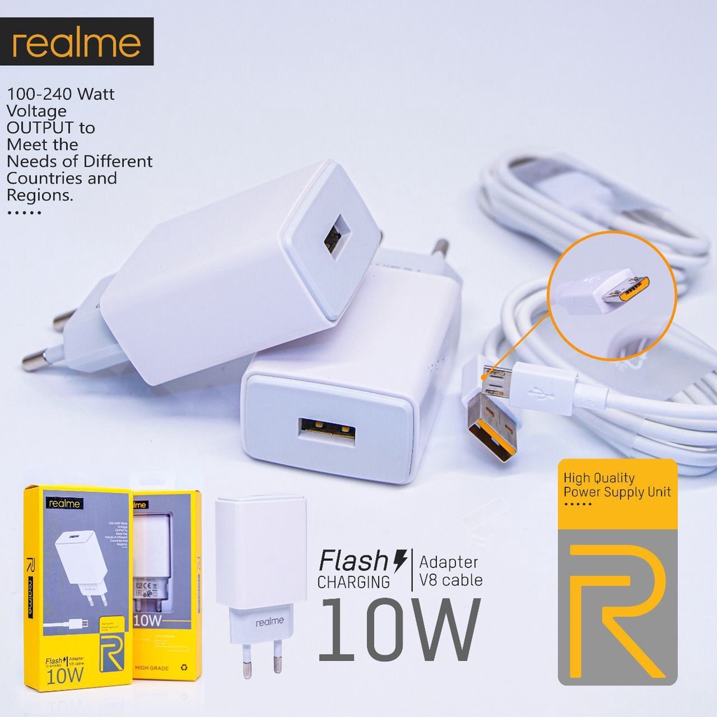 Tc  Travel charger  Casan Realme Ak-933 10W Micro &amp; Type C Original 100 %