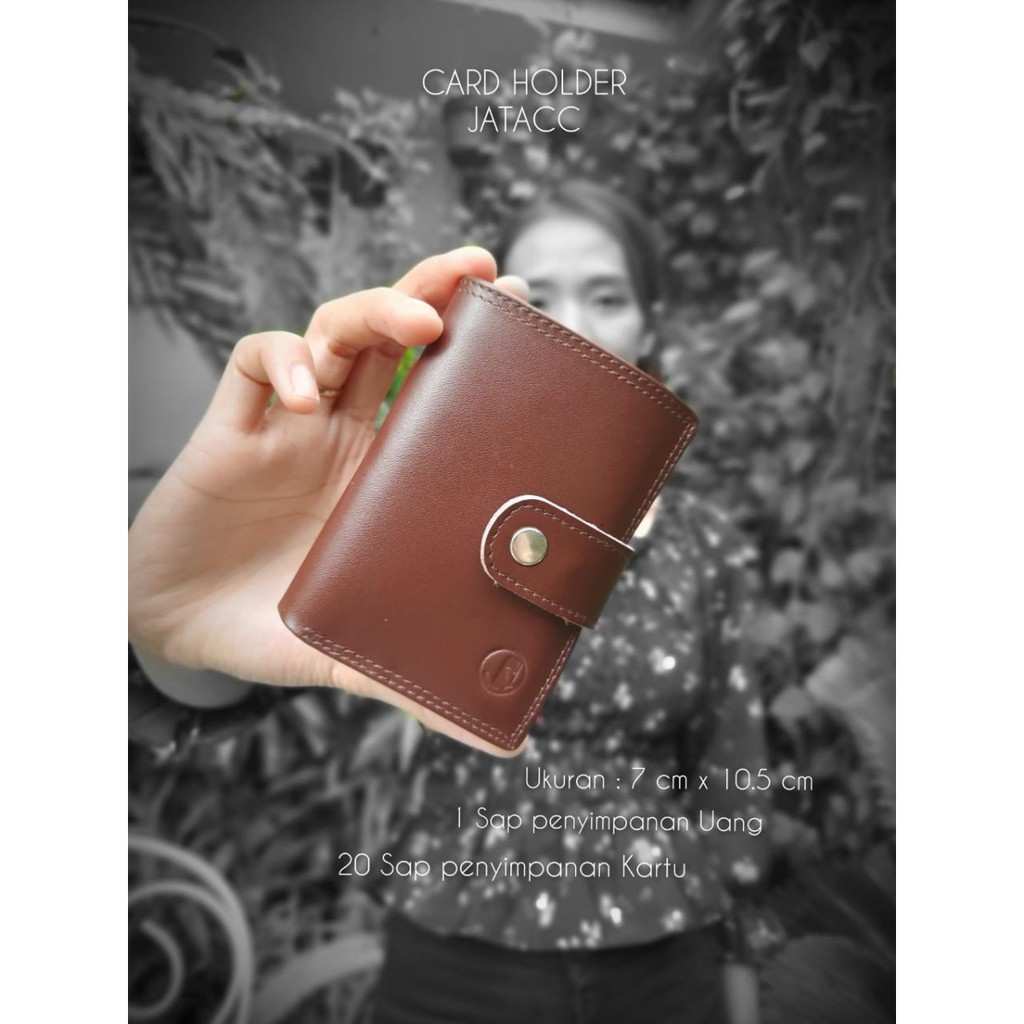 Dompet Kartu Card Holder Kulit Pria dan Wanita / Dompet Kartu Athena Kulit Premium Bahan Kulit sapi asli 22 slot kartu dan 1 slot tempat uang