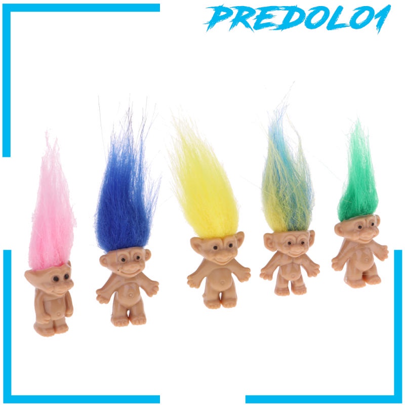 (Predolo1) 5pcs Boneka Troll Mini Gaya Vintage Untuk Dekorasi Kue