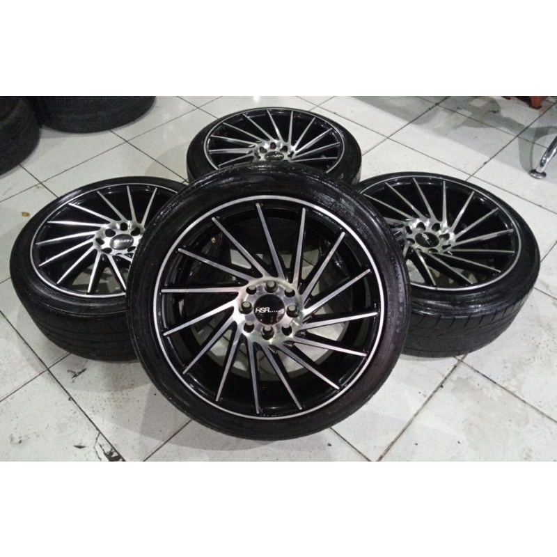 Velg Variasi Pelek Mobil Bekas Murah Nagano(HSR) Ring 17 H4x100/114 + Ban Toyo DRB 205 45 r17 buat M