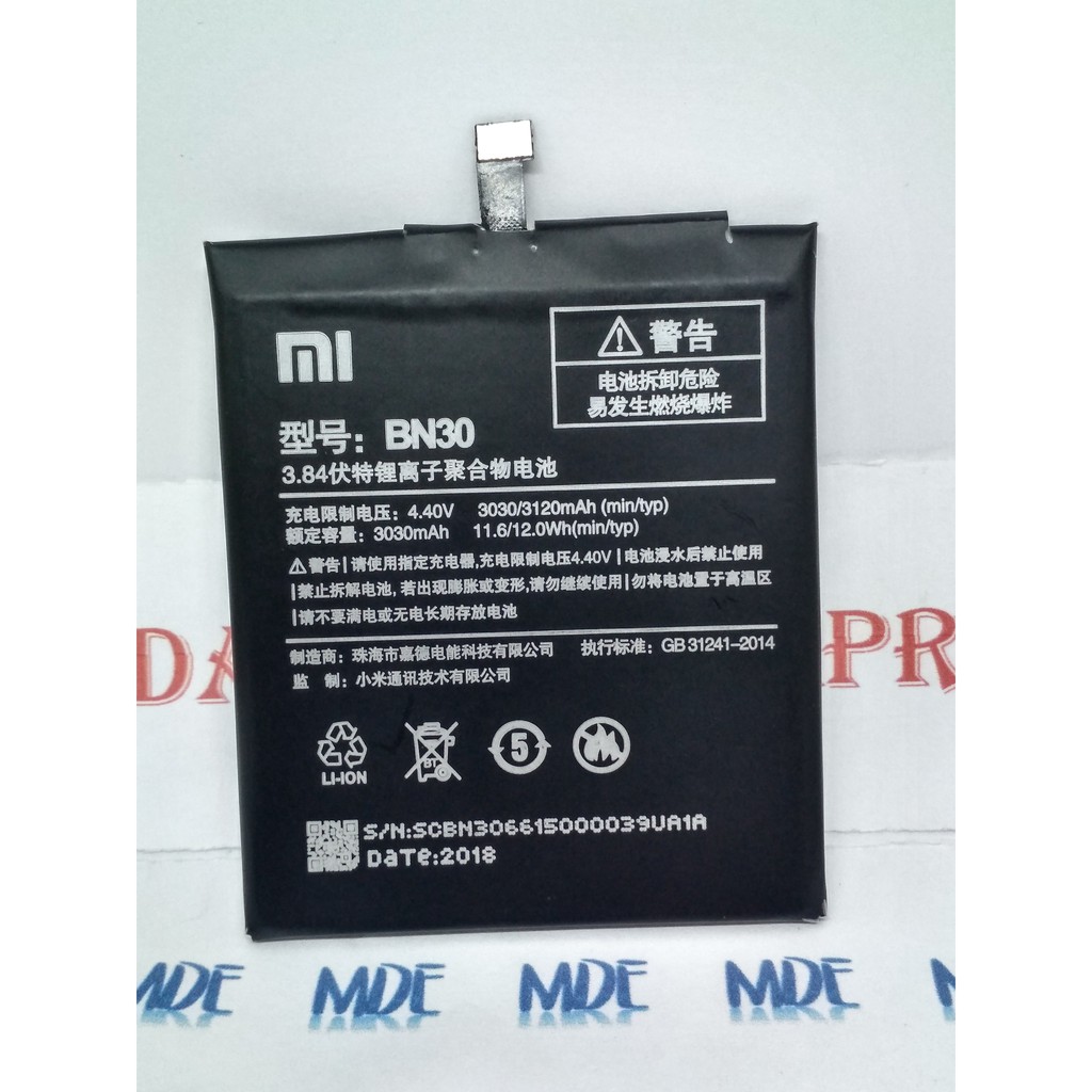 Baterai Xiaomi Redmi 4A BN30 BN 30 Original Batre Battery | Shopee