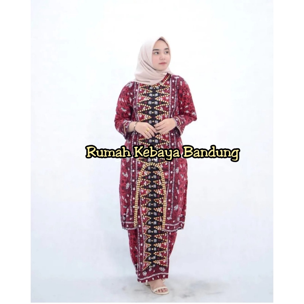 SETELAN SONGKET MOTIF BUNGA RUMAH KEBAYA BANDUNG BATIK COUPLE SONGKET PALEMBANG