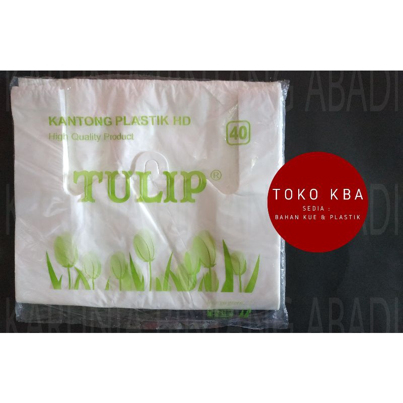 Kantong plastik kresek Tulip 40 Putih Tebal