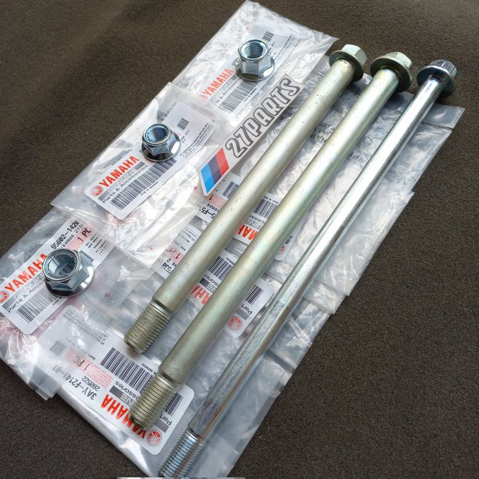 AS RODA DEPAN AS RODA BELAKANG AS ARM SET MUR  FULLSET YAMAHA RX KING ORIGINAL AS RODA RX KING ORIGI