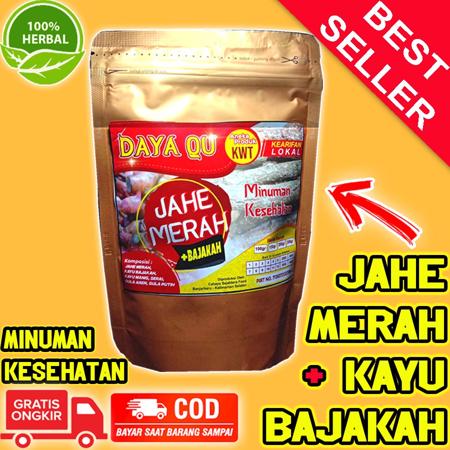 

Jahe Merah Bubuk + Akar Bajakah Asli Kalimantan / Kayu Bajakah / Teh Bajakah Asli Kalimantan