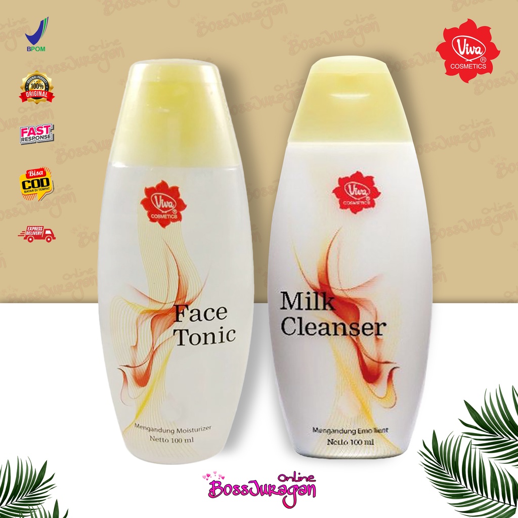 (BOSS) VIVA Skincare Series - Viva Face Tonic | Viva Milk cleanser | Viva Air mawar - 100ml