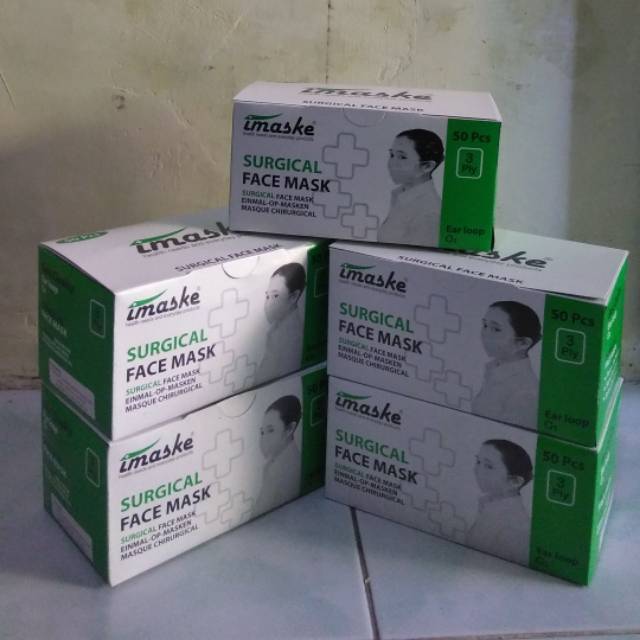 SALE Masker medis  Earloop only 3ply imaske / Surgical Face Mask isi 50pcs