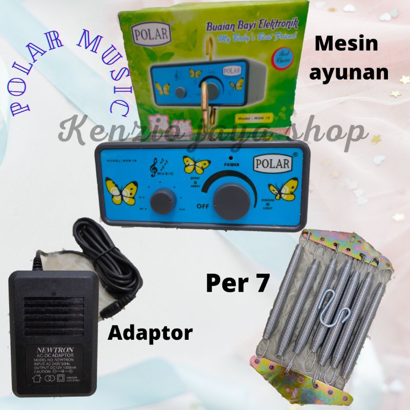 Mesin ayunan listrik bayi dilengkapi musik merk polar