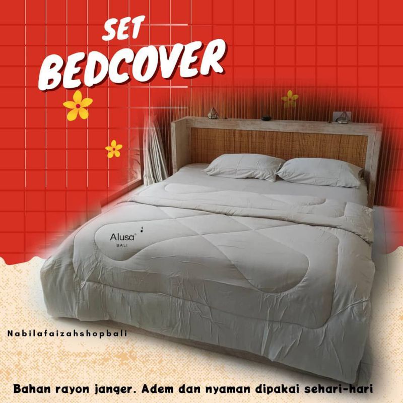 SPREI SET BEDCOVER POLOS ALUSA TERADEM