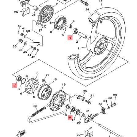 bearing roda belakang set f1zr ori ygp fizr fiz f1z r vega jupiter z crypton old new klaher laher