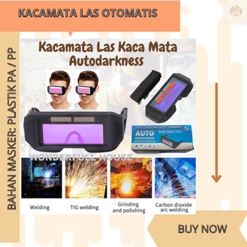 Kacamata Las Otomatis Kacamata Tukang Las Anti Silau Solar Kacamata Welding Glasses Auto Darkness