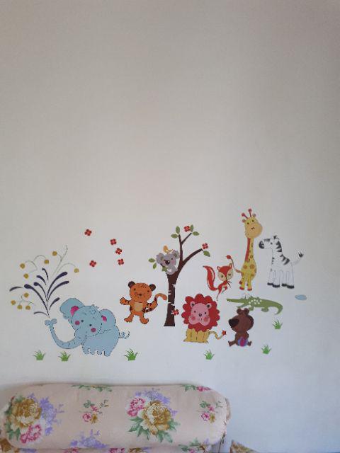 Ay9221 Animal Paradise Wallsticker Wall Stiker 60x90