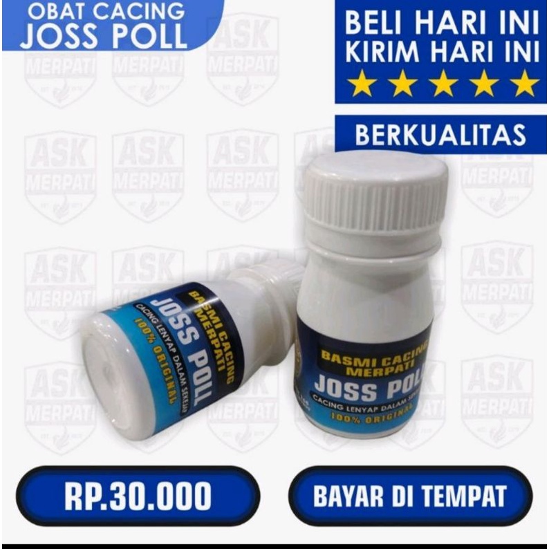 OBAT CACING MERPATI JOSS POLL ISI 20 KAPSUL CACING LANGSUNG RONTOK
