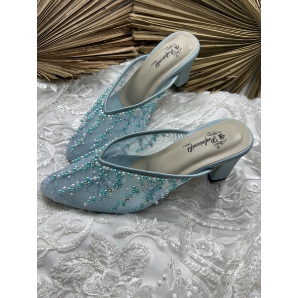 sepatu Rafaizoutfit sepatu wedding babyblue Yesika 7cm tahu