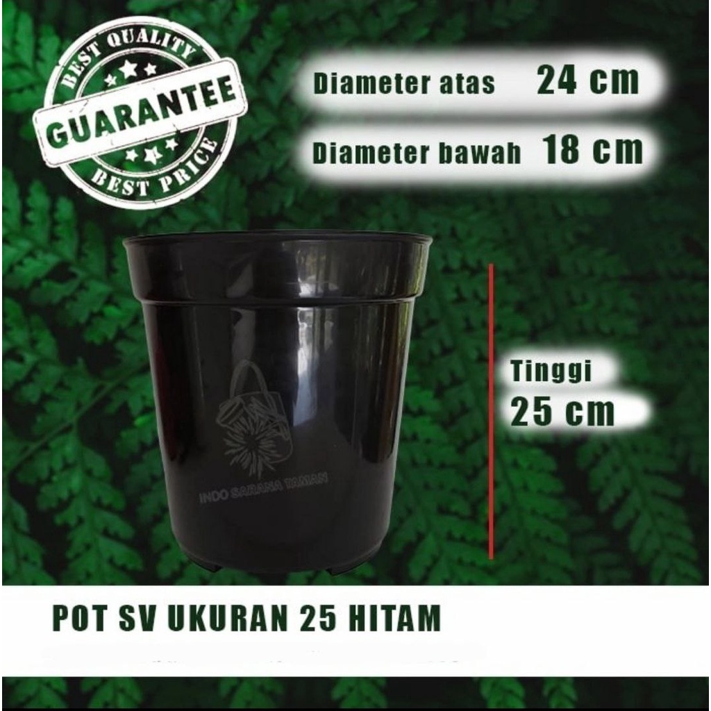 POT TINGGI SV 25 HITAM Pot Tanaman Pot Bunga Pot Plastik Pot Model Tinggi Grosir Pot