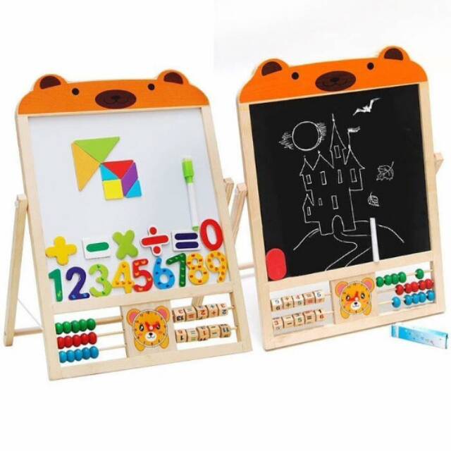 

FREE ONGKIR Papan tulis anak 2in1 papan tulis anak edukasi