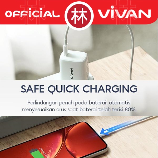 Vivan KCL100s Data Cable PD Quick Charge Data Cable Type-C To Lightning