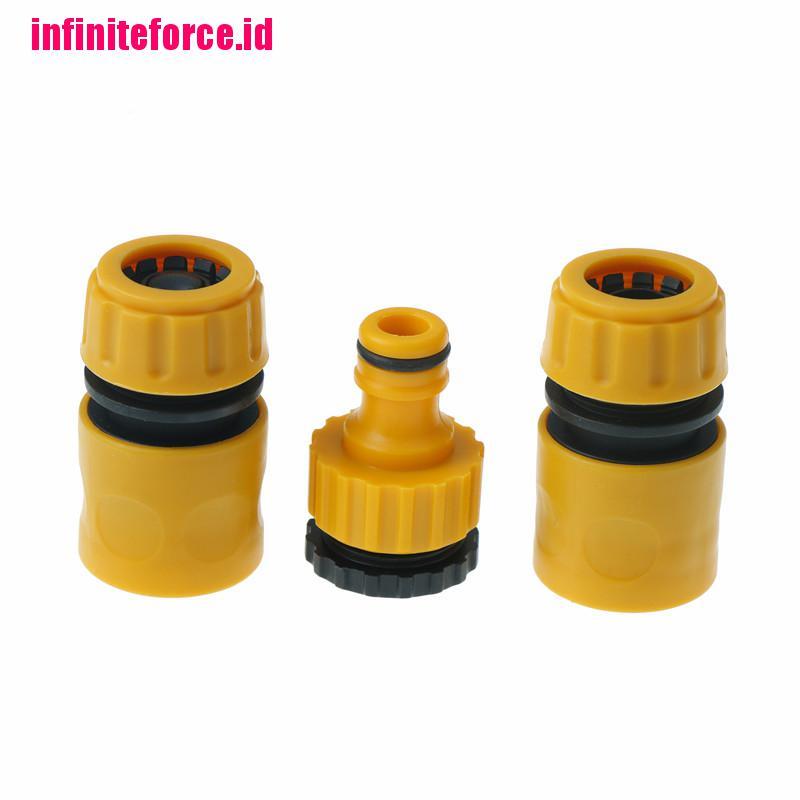 3Pcs Fast Coupling Adapter Drip Tape For Irrigation Hose Connector With 1/2&quot; barbed Connector