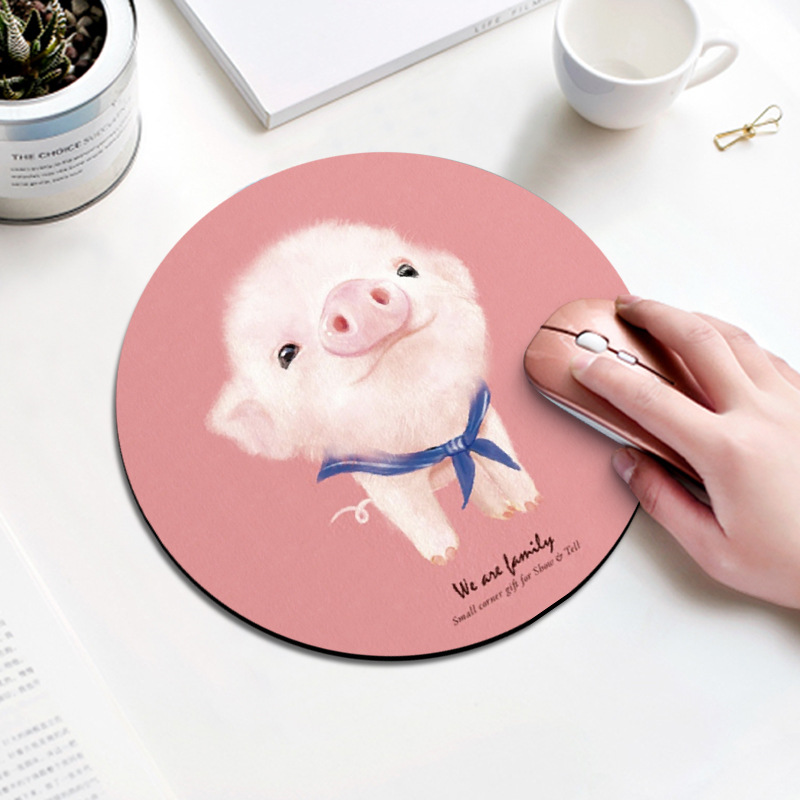 9 Styles Cartoon Computer Mouse Padding / Round  Rubber Thickening Mouse Pad / 20CM cute animal mouse pad for  xiaomi Lenovo