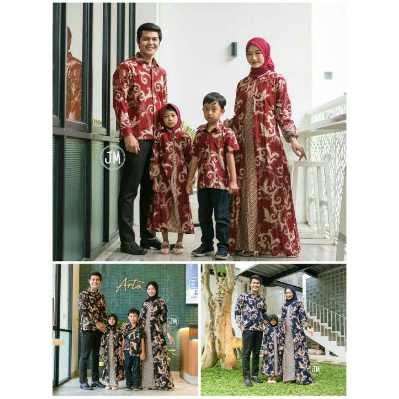 BATIK COUPLE KELUARGA KEKINIAN 2022 COUPLE BATIK GAMIS WANITA PRIA BAJU KONDANGAN COUPLE IBU DAN ANA