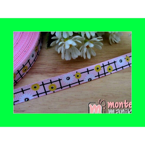 

Pita Grosgrain Sunflowers Pink 3/8 inch PITA-055 Craft Shop Online