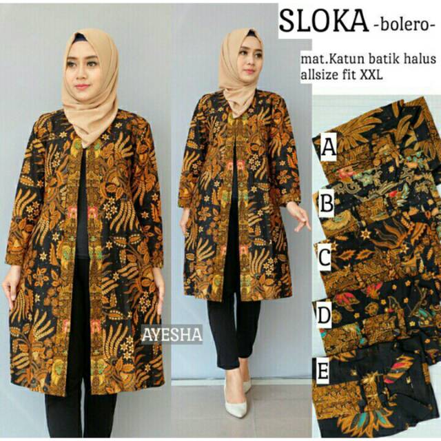 SLOKA BOLERO BATIK MODERN  TERBARU KEBAYA  MUSLIM DRESS 